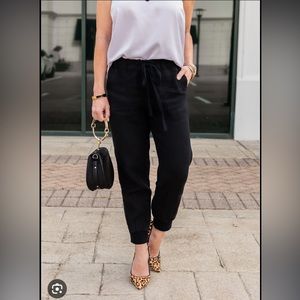 Caslon 100% linen joggers